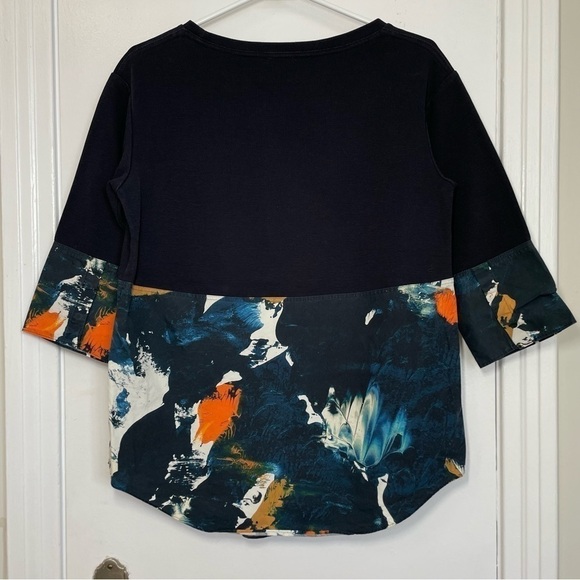 COS Navy Watercolor Pullover Top size XS - Picture 2 of 6
